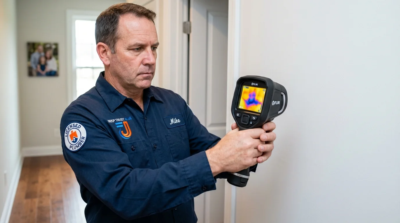 Thermal imaging leak detection by Johns Plumbing LLC in Hancock
